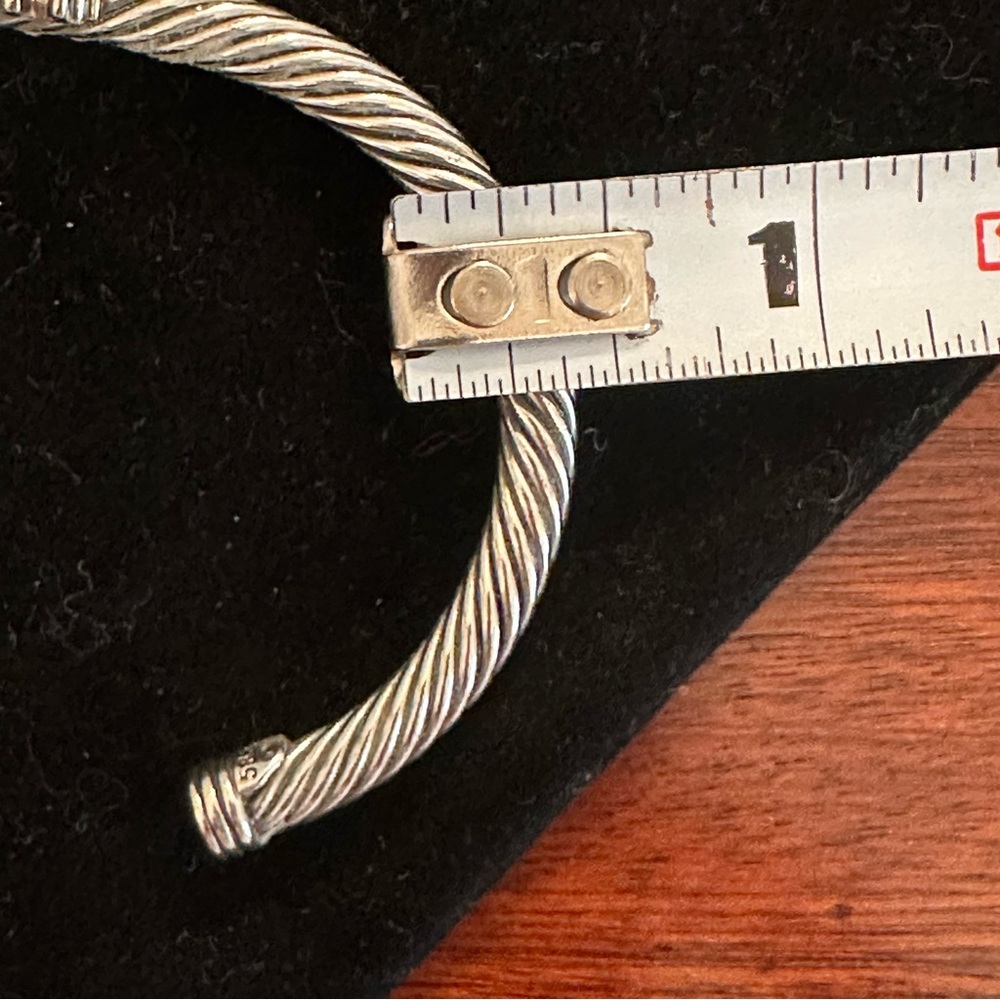 David Yurman 5mm Cable Classic Station Bracelet 14K Gold and Rubies - Picture 9 of 9